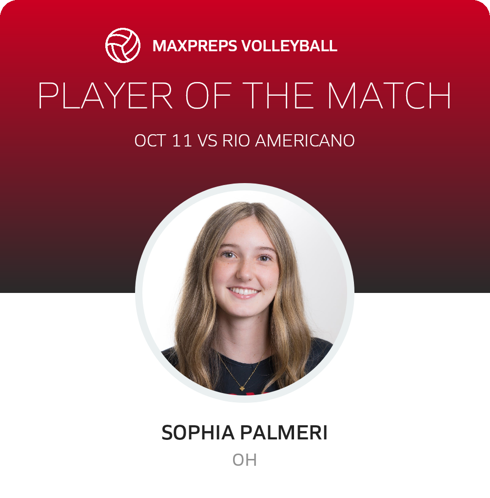 #5 Sophia Palmeri Player of the Game badge
