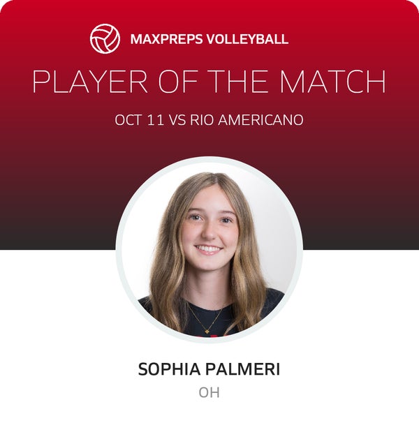 #5 Sophia Palmeri Player of the Game badge