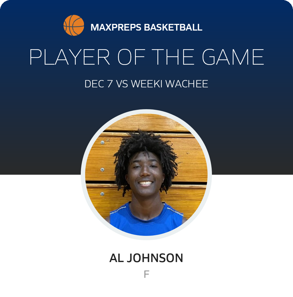 #1 Al Johnson III Player of the Game badge