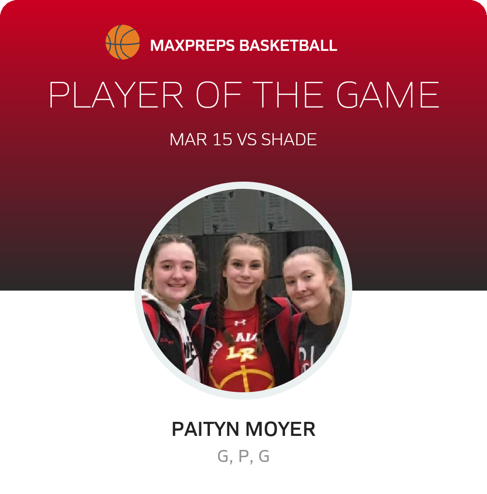 #14 Paityn Moyer Player of the Game badge