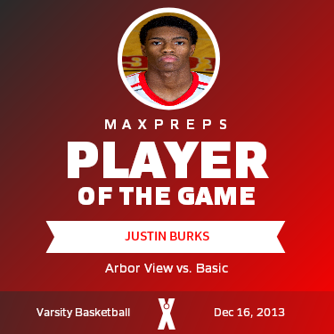 #25 Justin Burks Player of the Game badge
