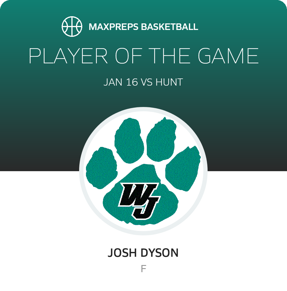 #23 Josh Dyson Player of the Game badge