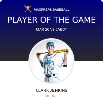 #19 CLARK JENKINS Player of the Game badge