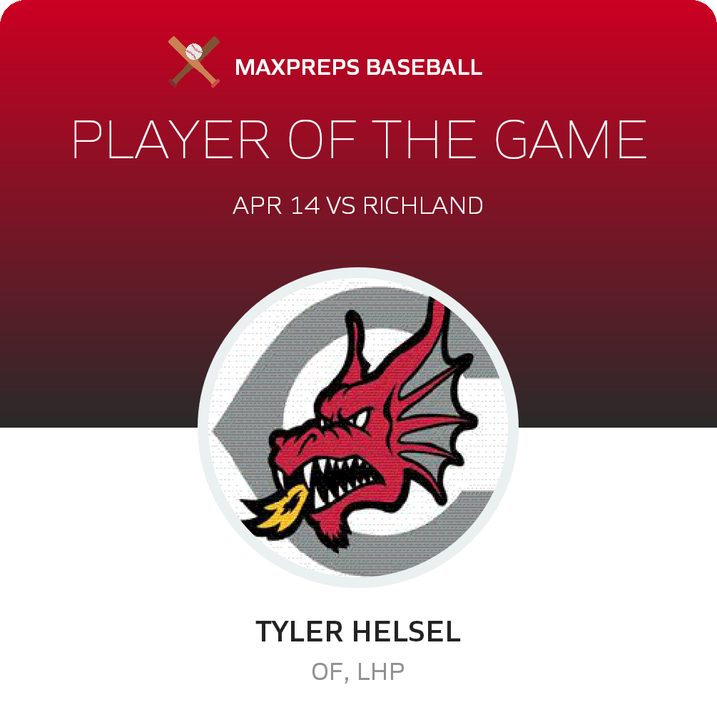 #22 Tyler Helsel Player of the Game badge