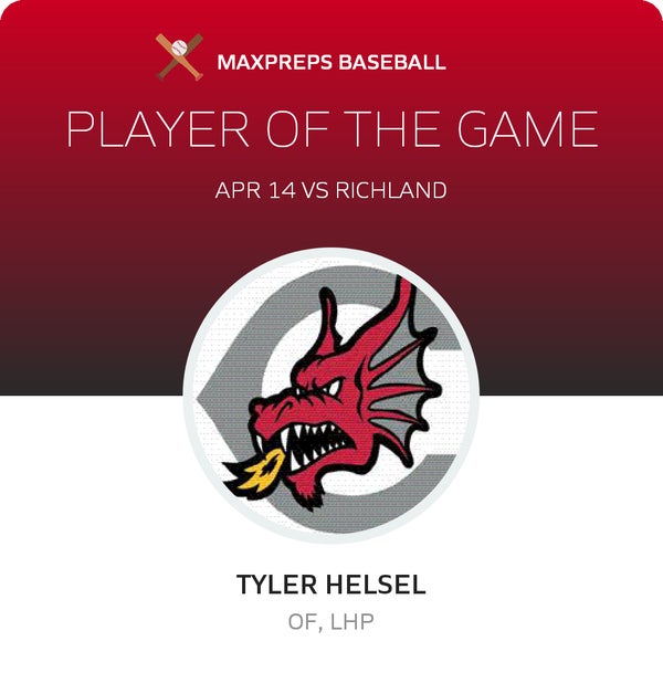 #22 Tyler Helsel Player of the Game badge