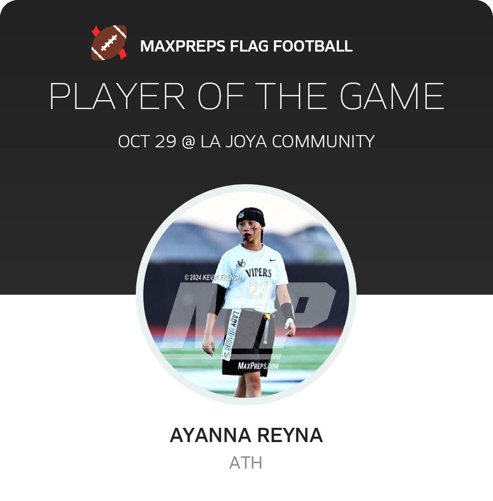 #23 Ayanna Reyna Player of the Game badge