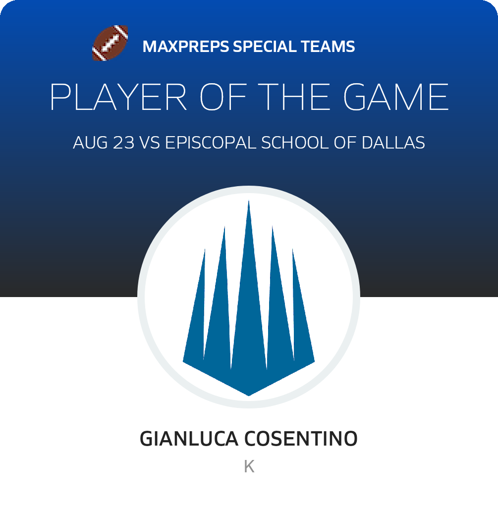 #32 Gianluca Cosentino Player of the Game badge