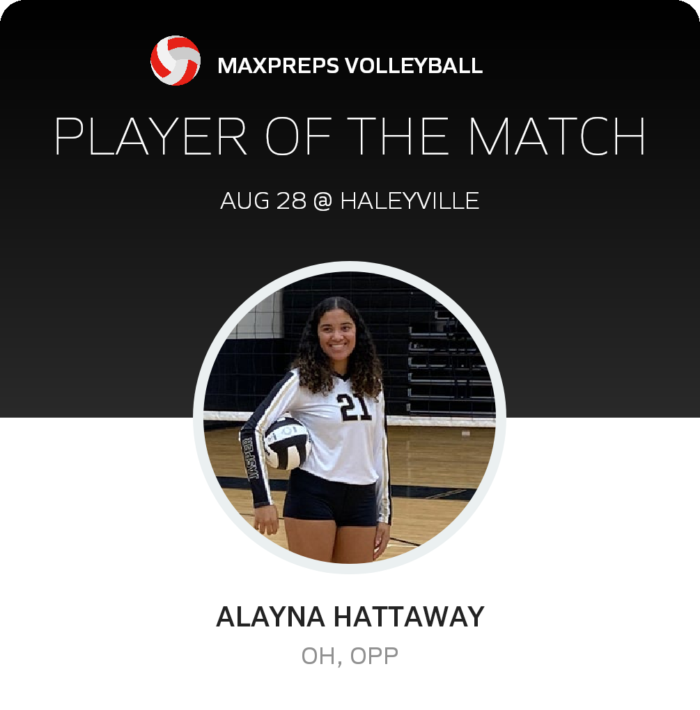 #21 Alayna Hattaway Player of the Game badge