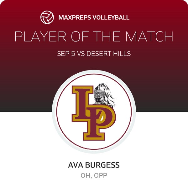#3 Ava Burgess Player of the Game badge