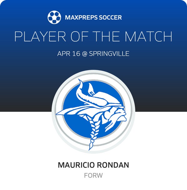 #33 Mauricio Rondan Player of the Game badge