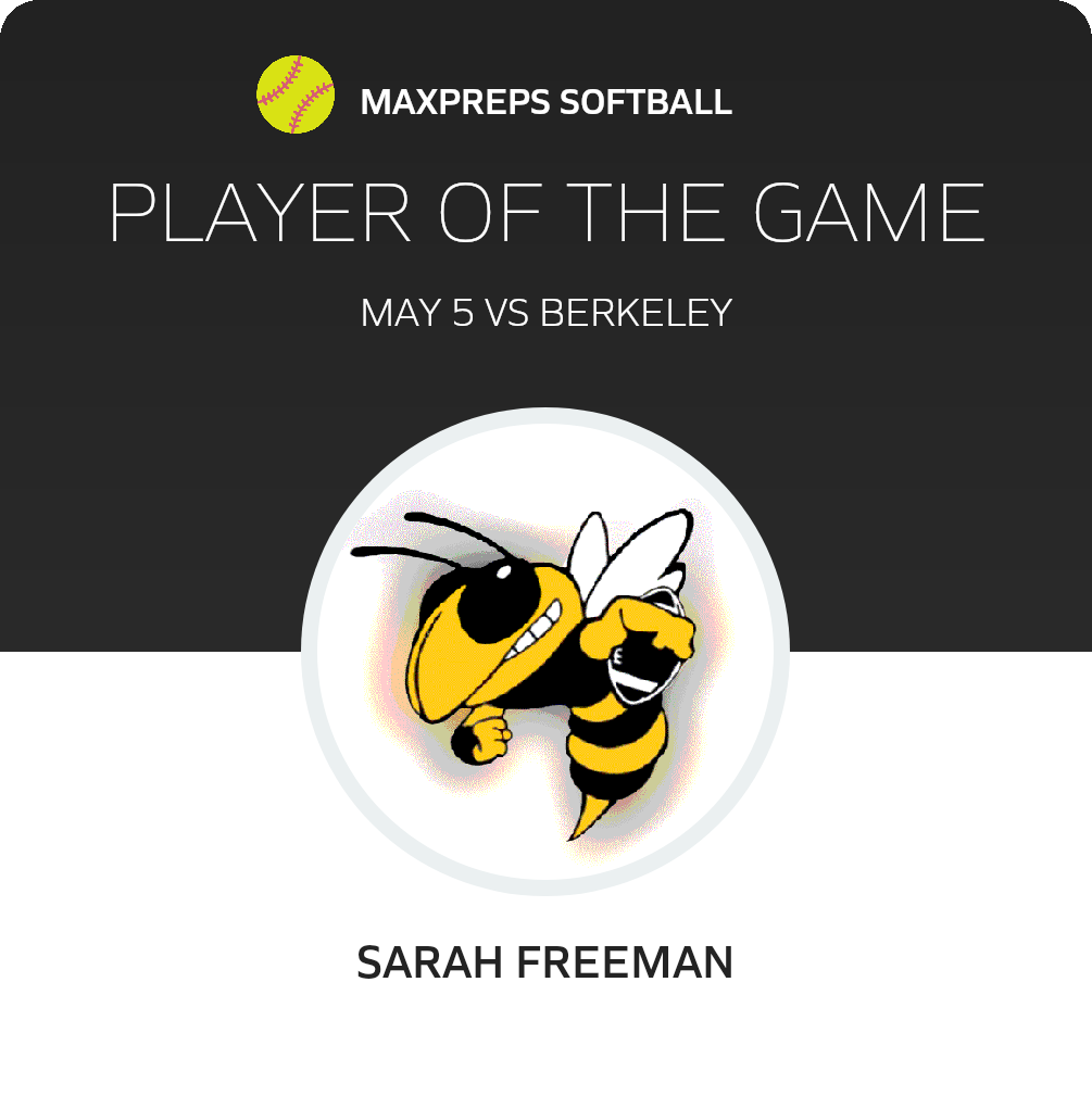 #26 Sarah Freeman Player of the Game badge