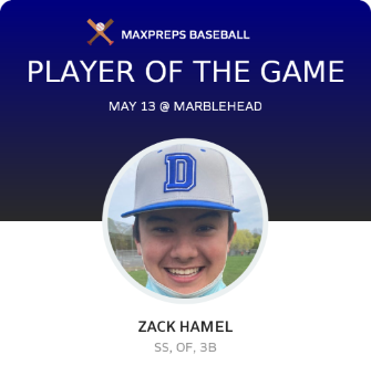 #17 Zack Hamel Player of the Game badge