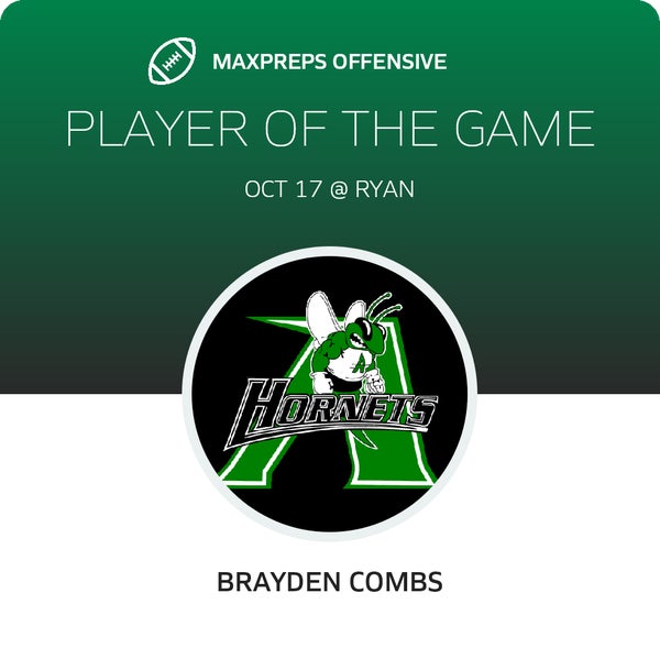 #0 Brayden Combs Player of the Game badge