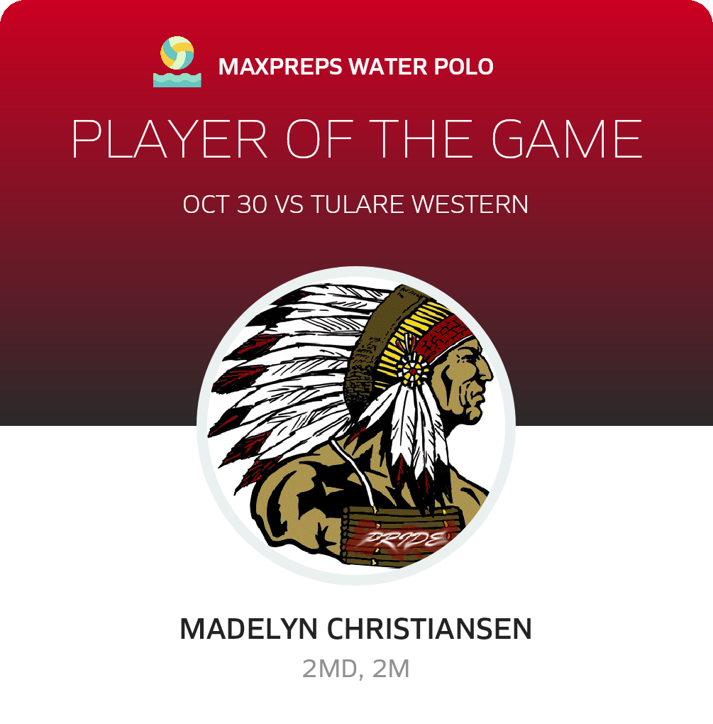 M. Christiansen Player of the Game badge