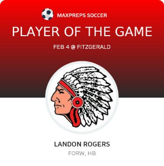 #5 Landon Rogers Player of the Game badge