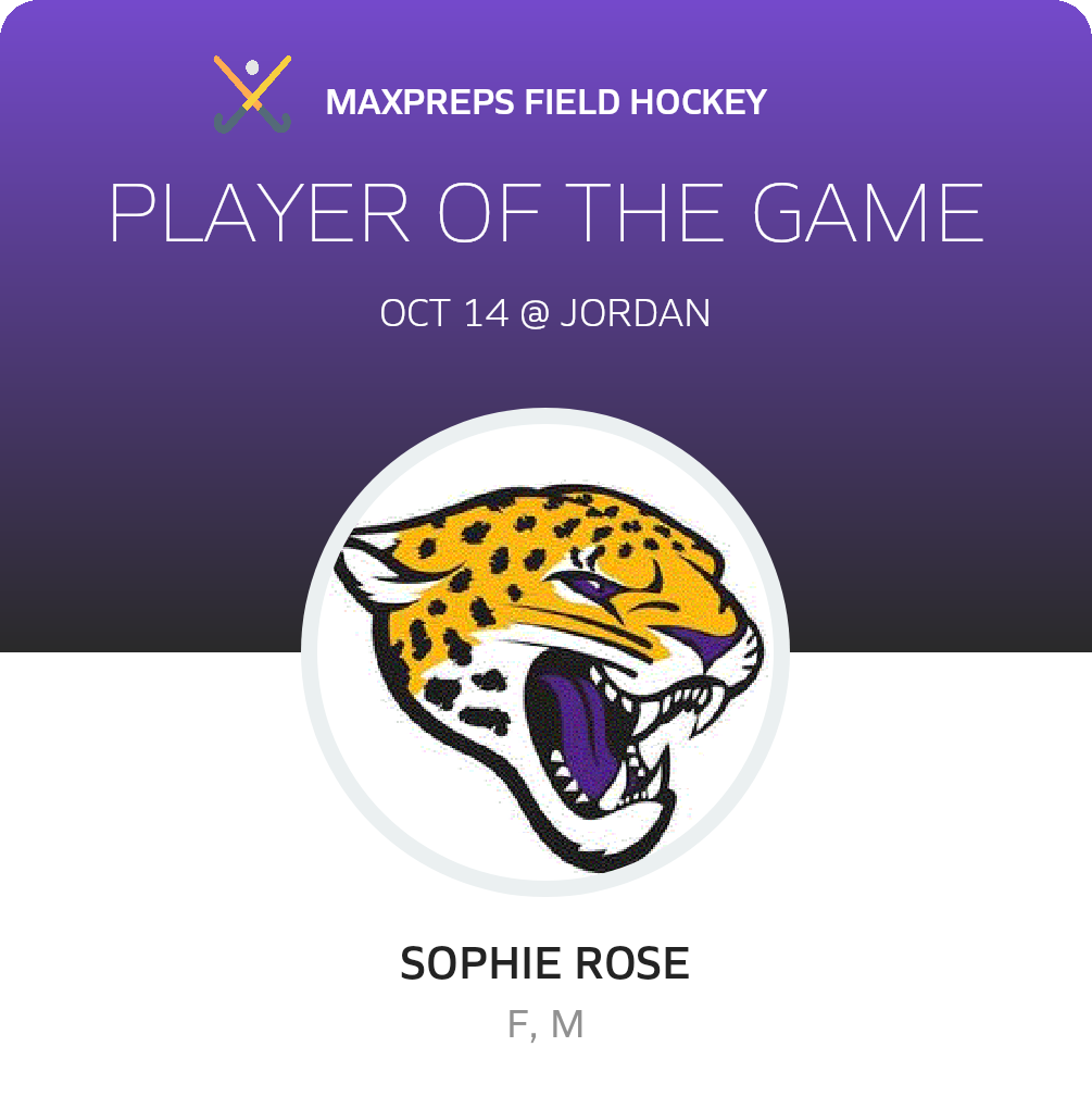 #4 Sophie Rose Player of the Game badge