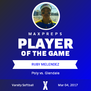 #8 RUBY MELENDEZ Player of the Game badge