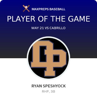 Ryan Speshyock Player of the Game badge
