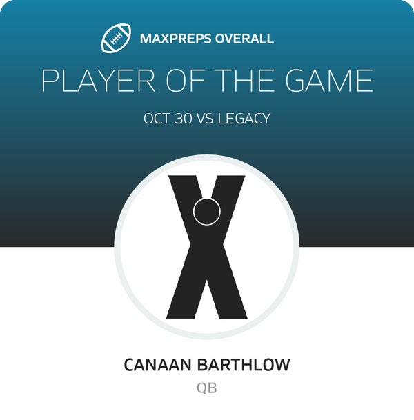 #5 Canaan Barthlow Player of the Game badge