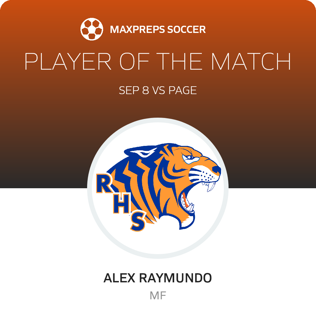 #8 Alex Raymundo Player of the Game badge