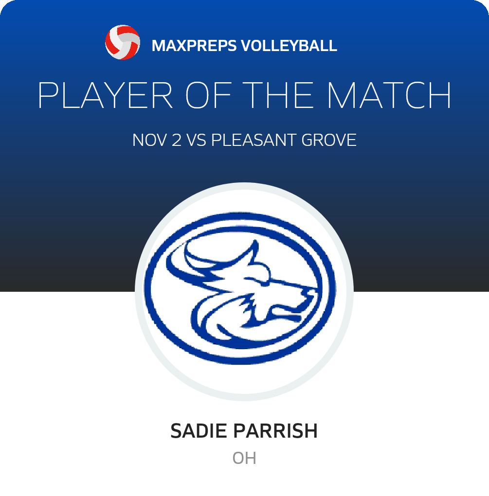 #4 Sadie Parrish Player of the Game badge