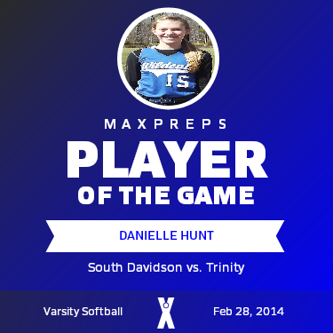 #15 Danielle Hunt Player of the Game badge