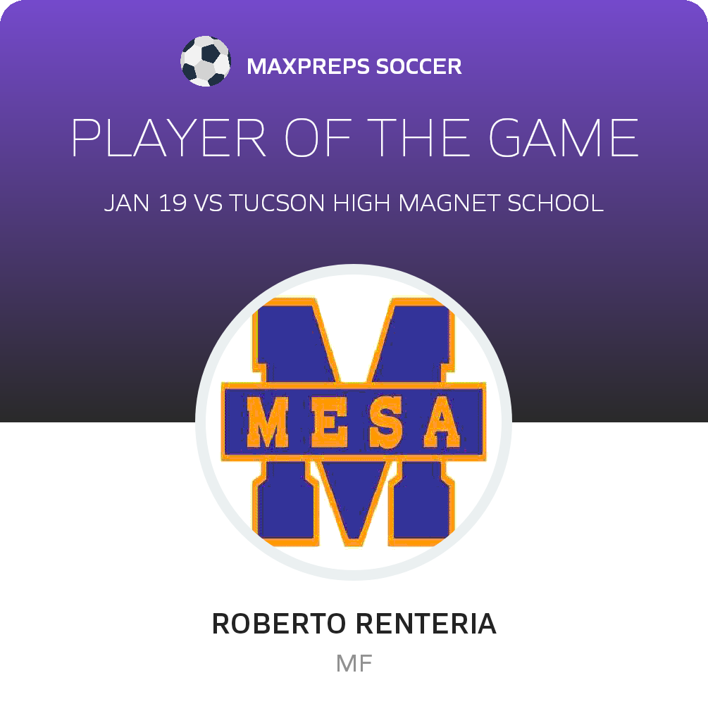 # 17 Roberto Renteria Player of the Game badge
