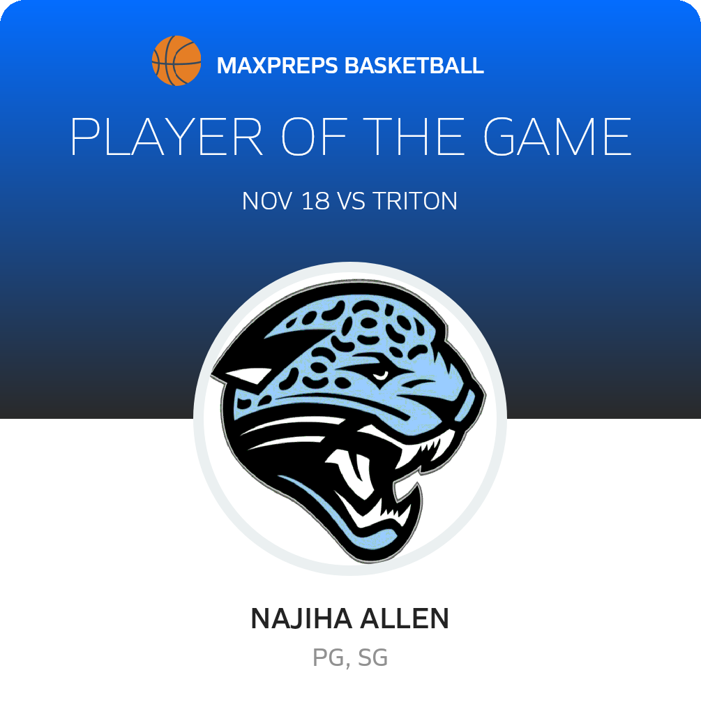 #4 Najiha Allen Player of the Game badge