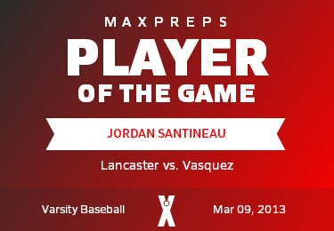 #5 Jordan Santineau Player of the Game badge