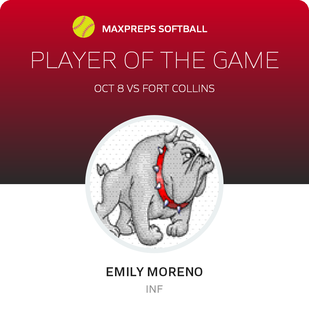 #6 Emily Moreno Player of the Game badge