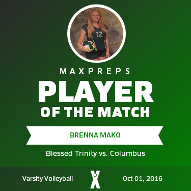 #12 Brenna Mako Player of the Game badge