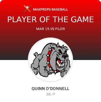 #5 Quinn O'Donnell Player of the Game badge