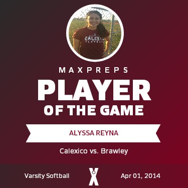 #12 Alyssa Reyna Player of the Game badge