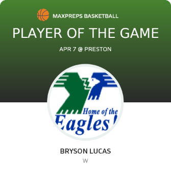 #10 Bryson Lucas Player of the Game badge