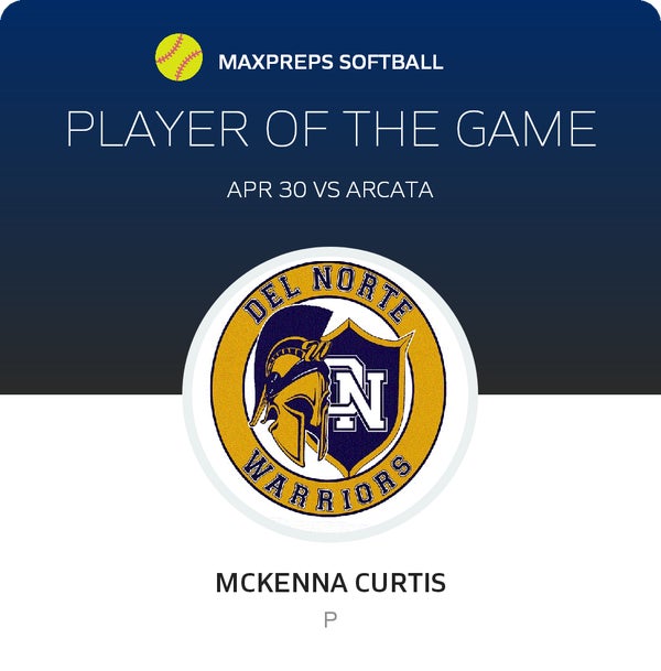 #16 McKenna Curtis Player of the Game badge
