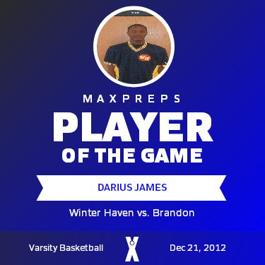 #15 Darius James Player of the Game badge
