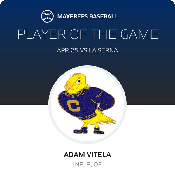 #9 Adam Vitela Player of the Game badge