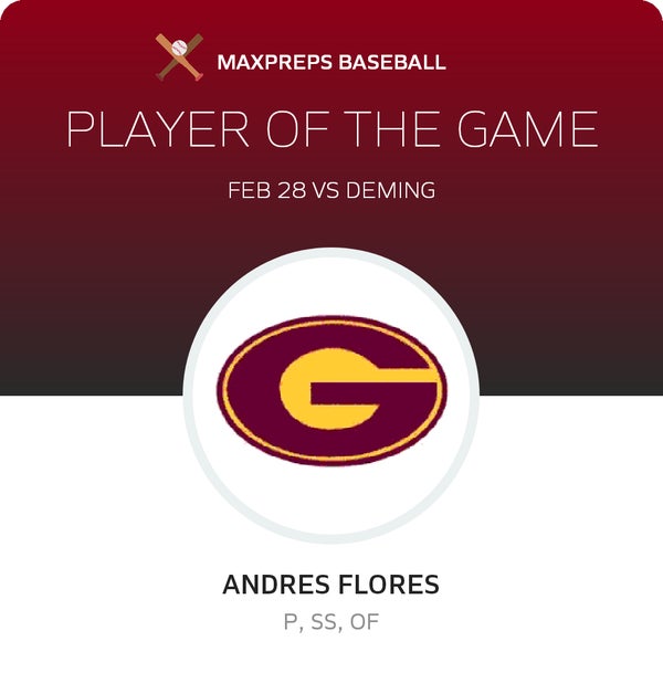 #15 Andres Flores Player of the Game badge