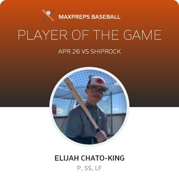 #3 Elijah Chato-King Player of the Game badge