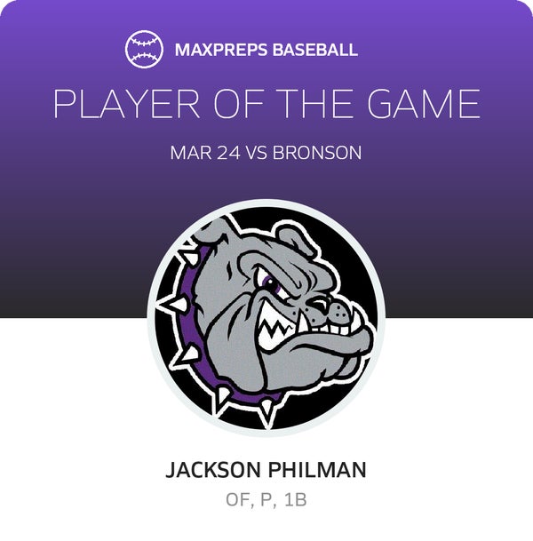 #17 Jackson Philman Player of the Game badge