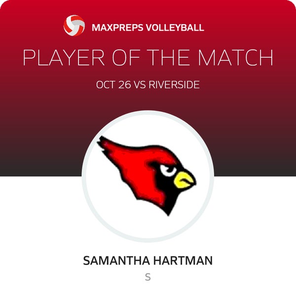 #1 Samantha Hartman Player of the Game badge