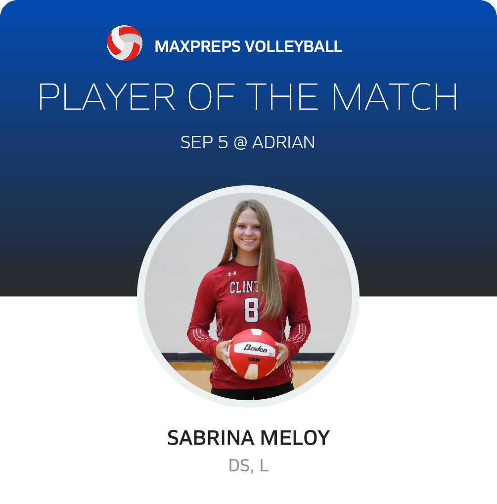 #8 Sabrina Meloy Player of the Game badge
