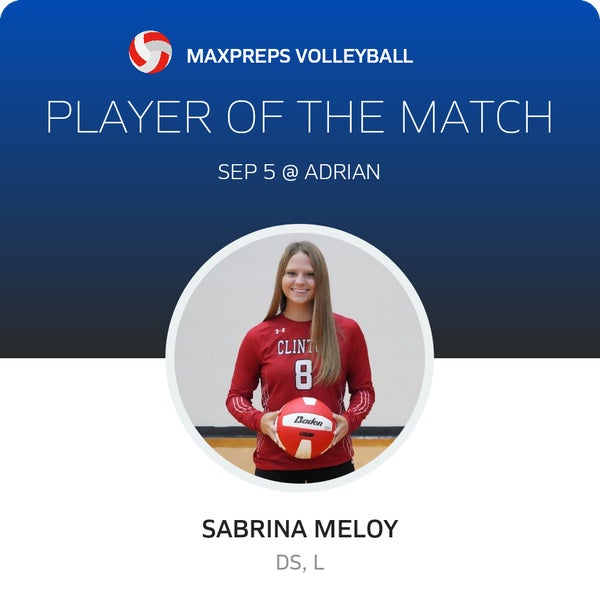 #8 Sabrina Meloy Player of the Game badge