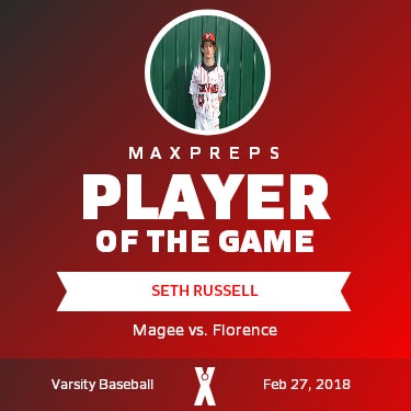 #13 Seth Russell Player of the Game badge