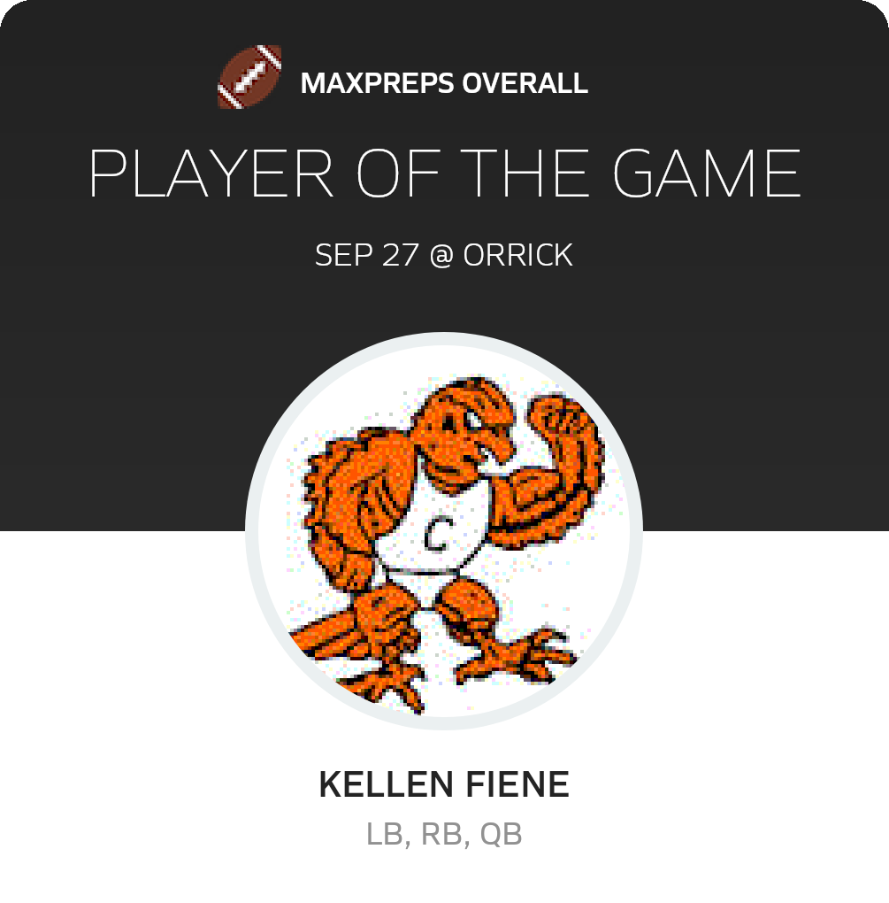 #11 Kellen Fiene Player of the Game badge