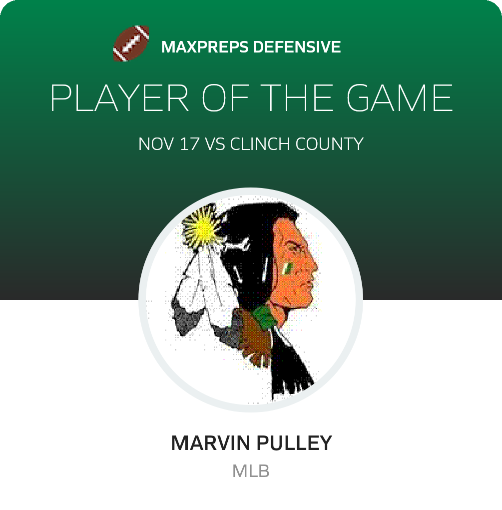 #9 Marvin Pulley Player of the Game badge