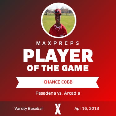 #1 Chance Cobb Player of the Game badge
