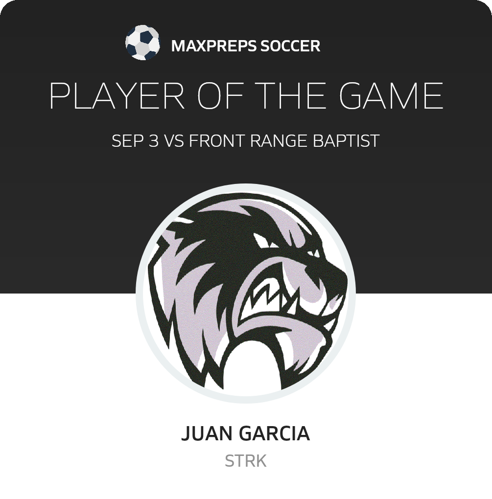 #17 Juan Garcia Player of the Game badge