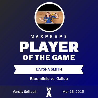 #18 Daysha Smith Player of the Game badge
