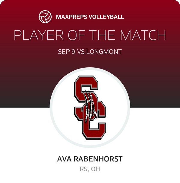 #5 Ava Rabenhorst Player of the Game badge
